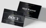 Glossy laminated visiting cards