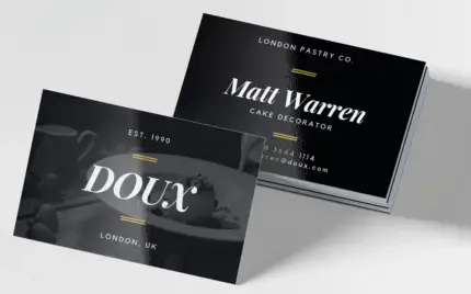 Glossy laminated visiting cards