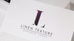 Texture Linen White Visiting Cards