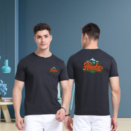 Polo Round Neck T-Shirts in charcoal