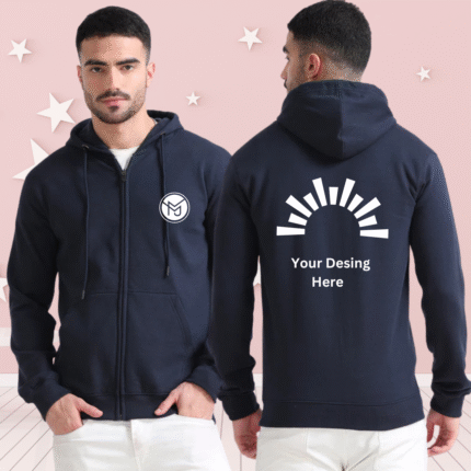 Customized Hoodies Printing with navy blue