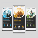 Custom Black Roll Up Standees