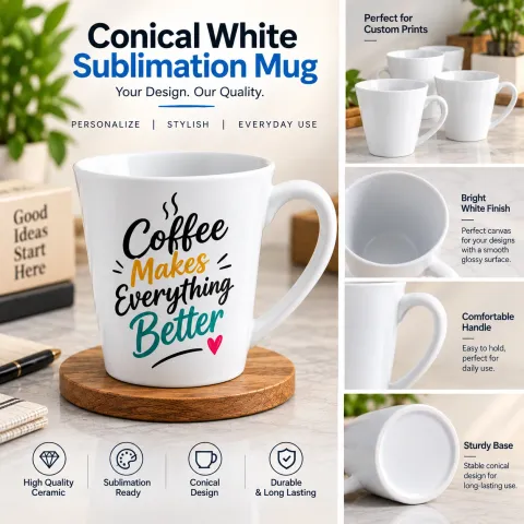 Mug (Conical White Sublimation Mug)