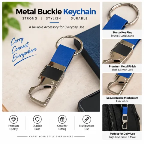 Metal Keychain (KC-1004 BLUE)