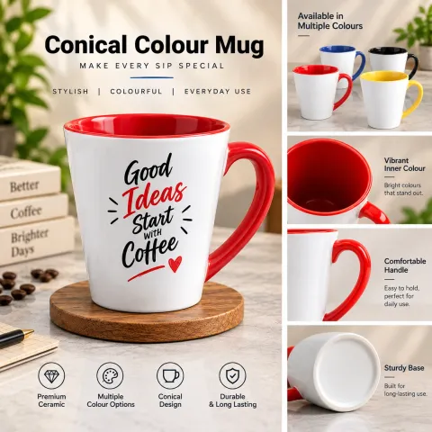 Mug (Conical Colour Mug)