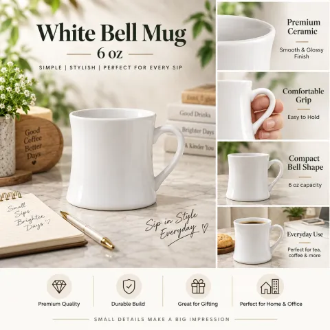 Mug (6 oz White Bell Mug)