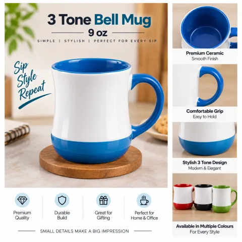 Mug (3 Tone Bell Mug 9 oz)