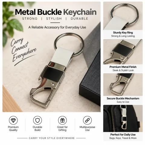 Metal Keychain (KC-1004 WHITE)