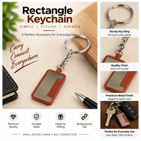 Metal Keychain (KC-1016 TAN)