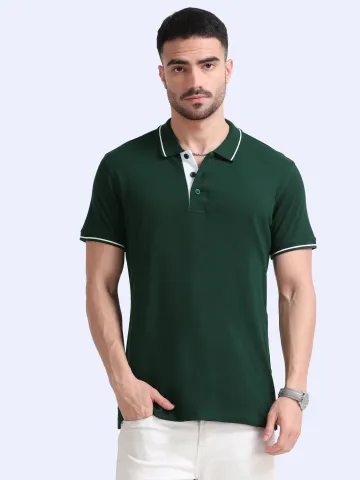 Custom Organic Polo T-Shirt with Tipping