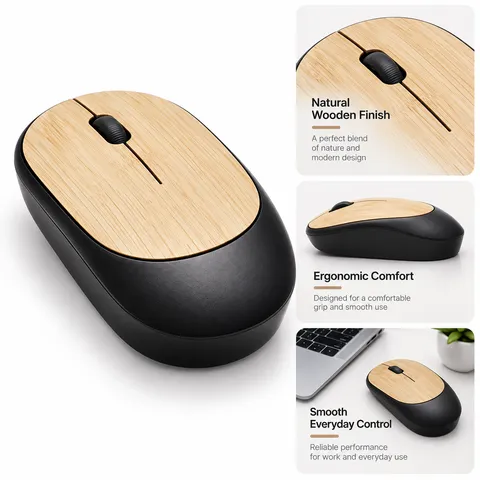 Wireless Bamboo Mouse (PIX-TH-1006-DT)