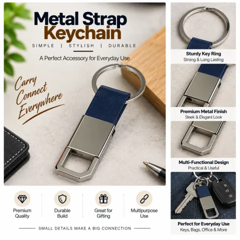 Metal Keychain (KC-1009 BLUE)