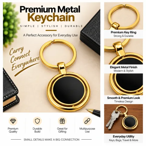 Metal Keychain (PIX-KC-1025 Gold)