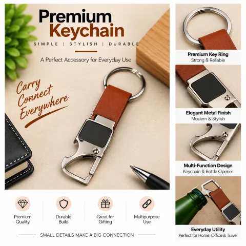 Metal Keychain (KC-1004 TAN)
