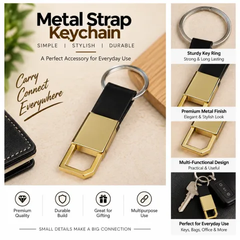 Metal Keychain (KC-1009 BLACK GOLD)