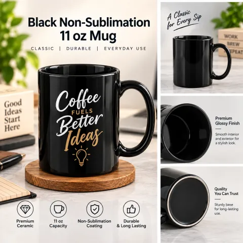 Mug (Black Non-Sublimation 11 oz Mug)