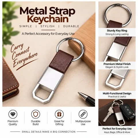 Metal Keychain (KC-1009 BROWN)