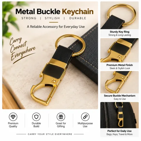 Metal Keychain (KC-1004 BLACK GOLD)