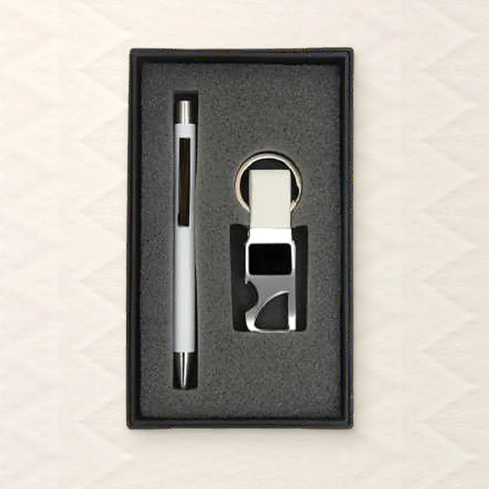 Metal pen + keychain, gift box — PIX-CS-205