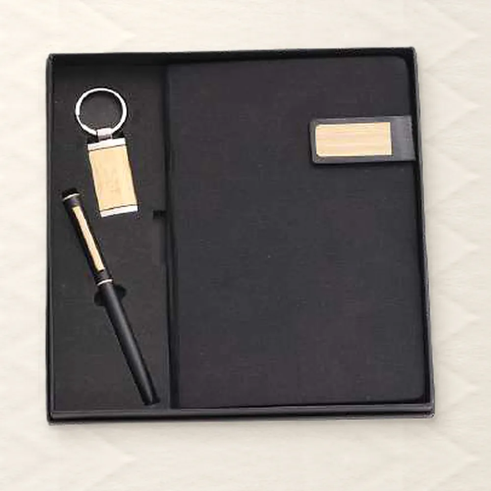 Corporate Gift Set — 3-piece, Black Bamboo (PIX-CS-3120)
