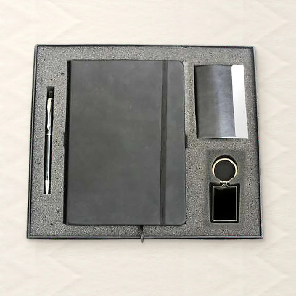 Corporate Gift Set — 4-piece, Black (PIX-CS-4102)