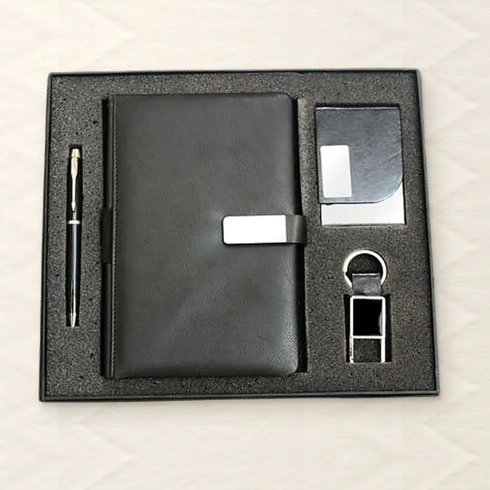 Corporate Gift Set — 4-piece, Black (PIX-CS-4105)