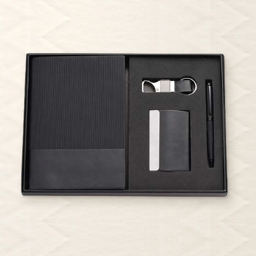 Corporate Gift Set — 4-piece, Black (PIX-CS-4124)