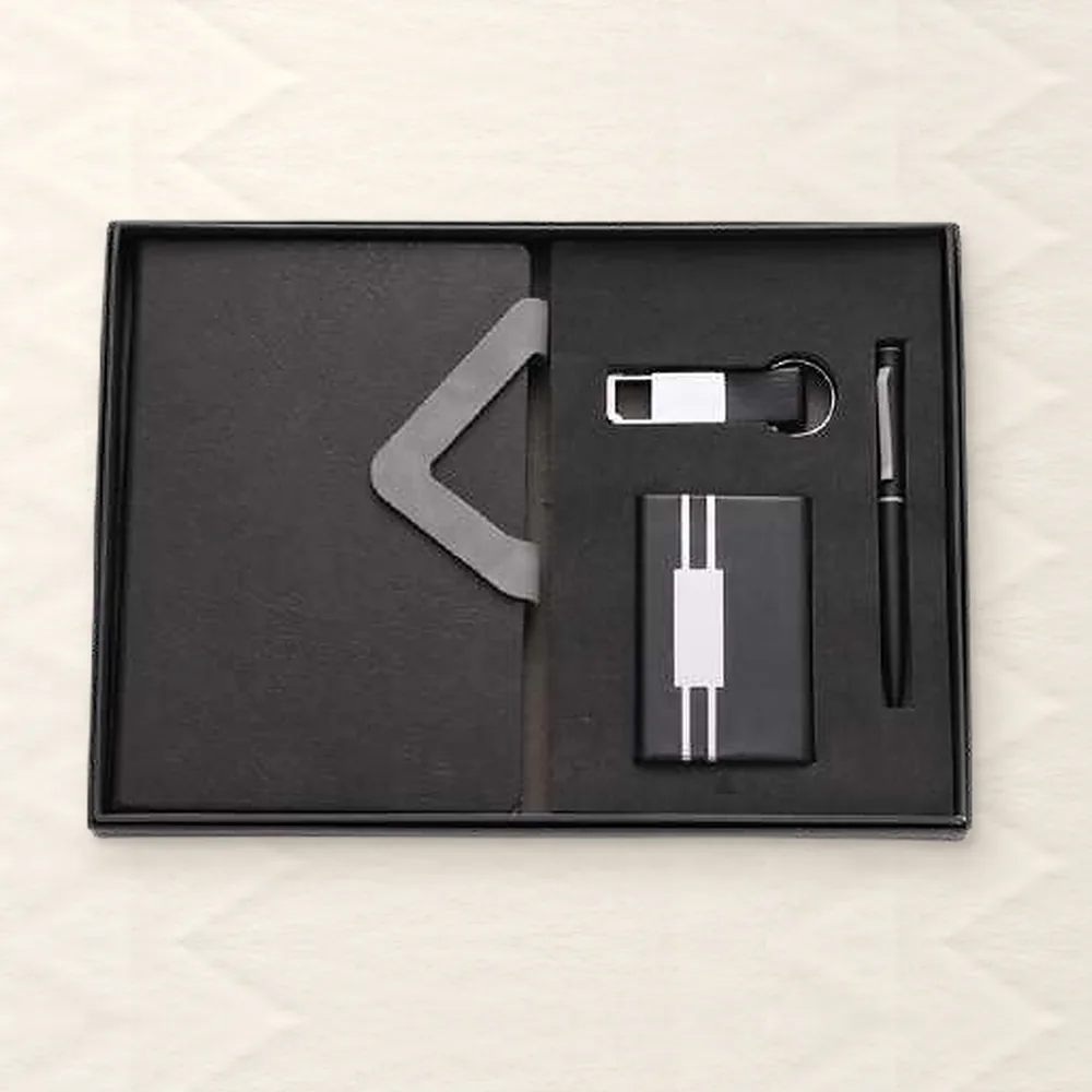 Corporate Gift Set — 4-piece, Black (PIX-CS-4127)