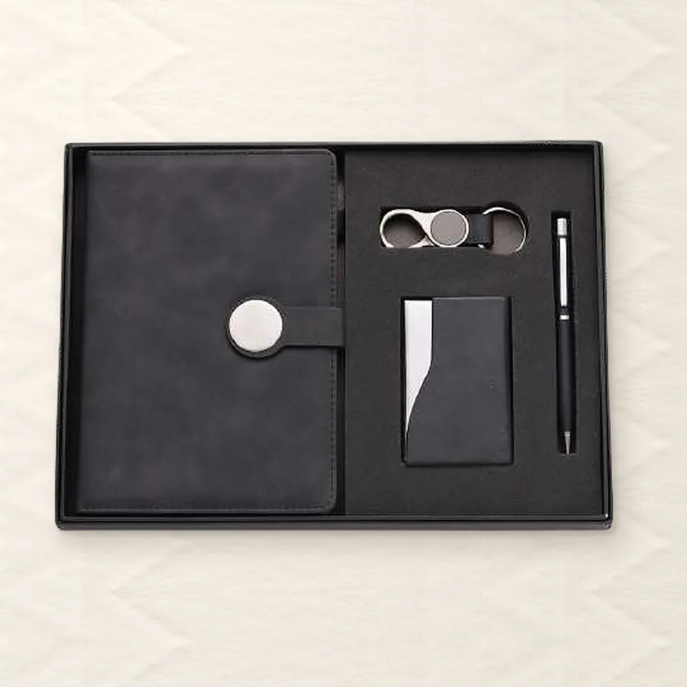 Corporate Gift Set — 4-piece, Black (PIX-CS-4128)