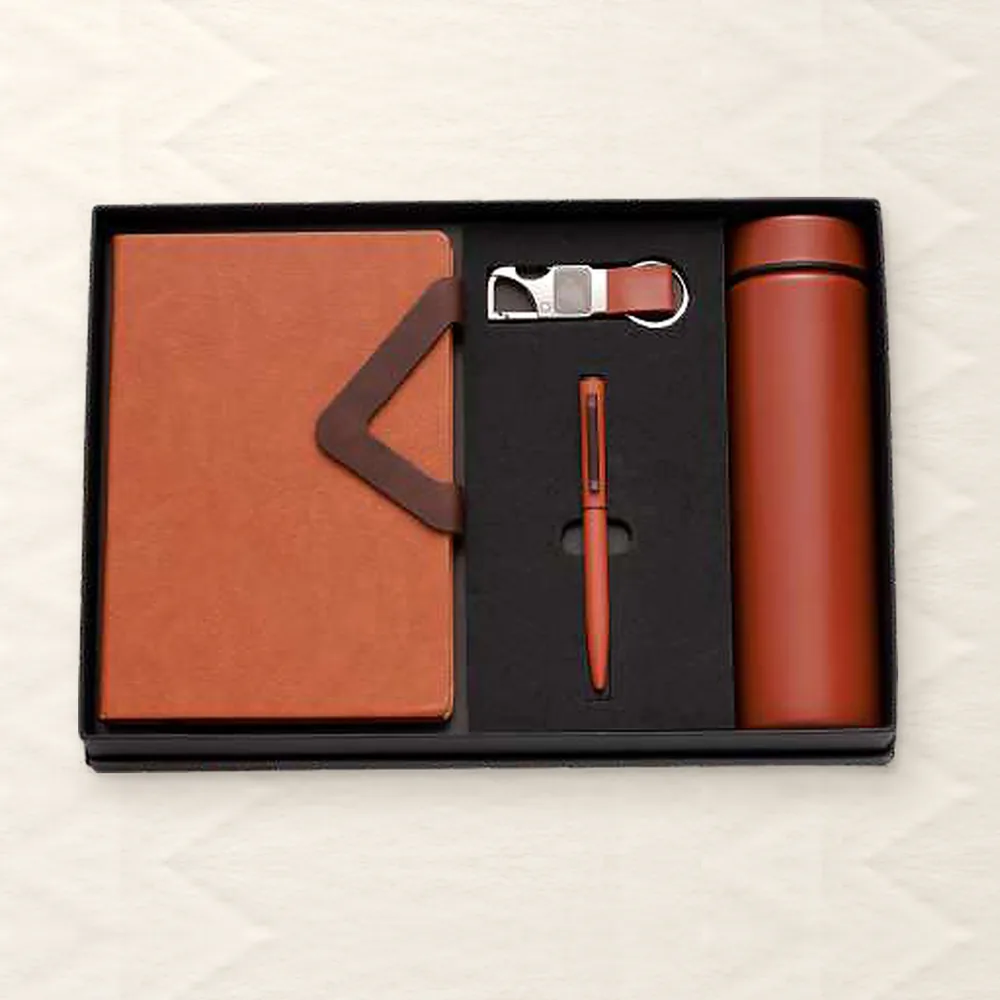 Corporate Gift Set — 4-piece Premium, Tan (PIX-CS-4216)