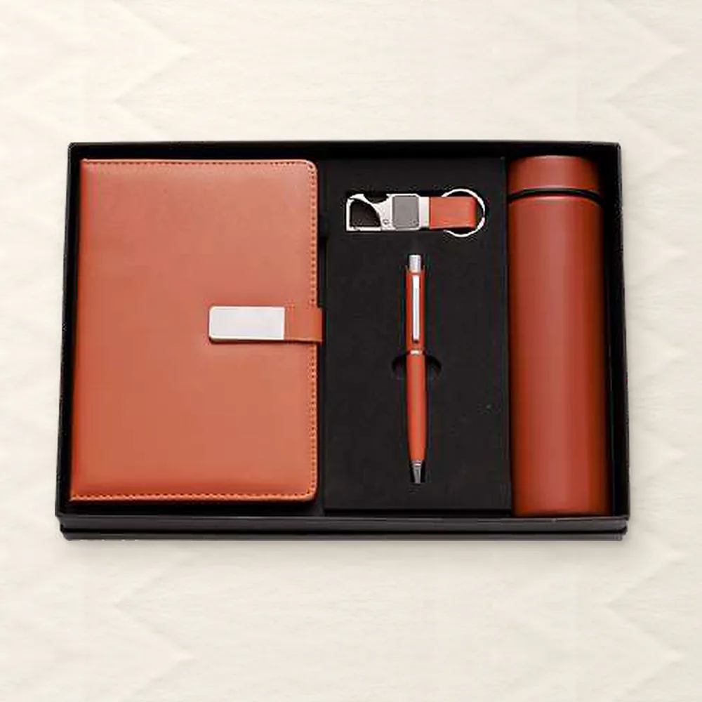 Corporate Gift Set — 4-piece Premium, Tan (PIX-CS-4218)