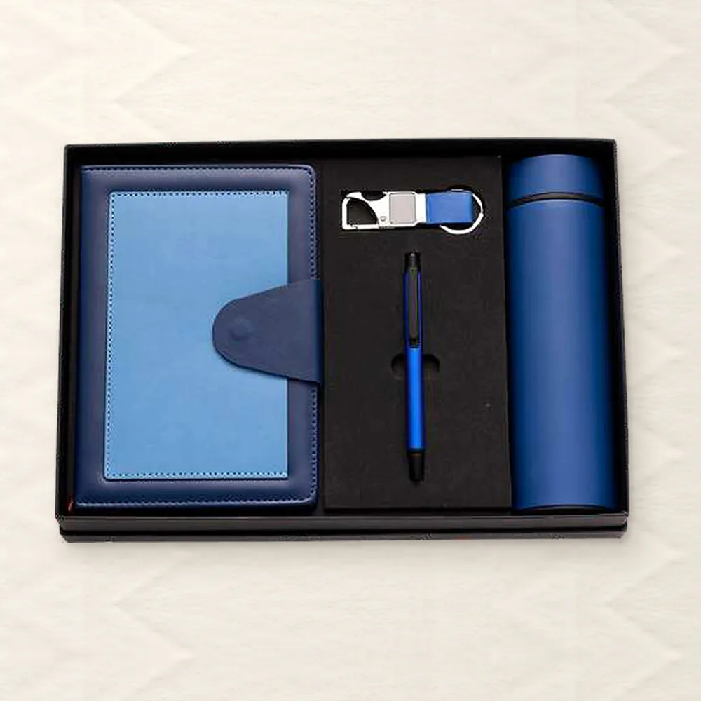 Corporate Gift Set — 4-piece Premium, Blue (PIX-CS-4230)