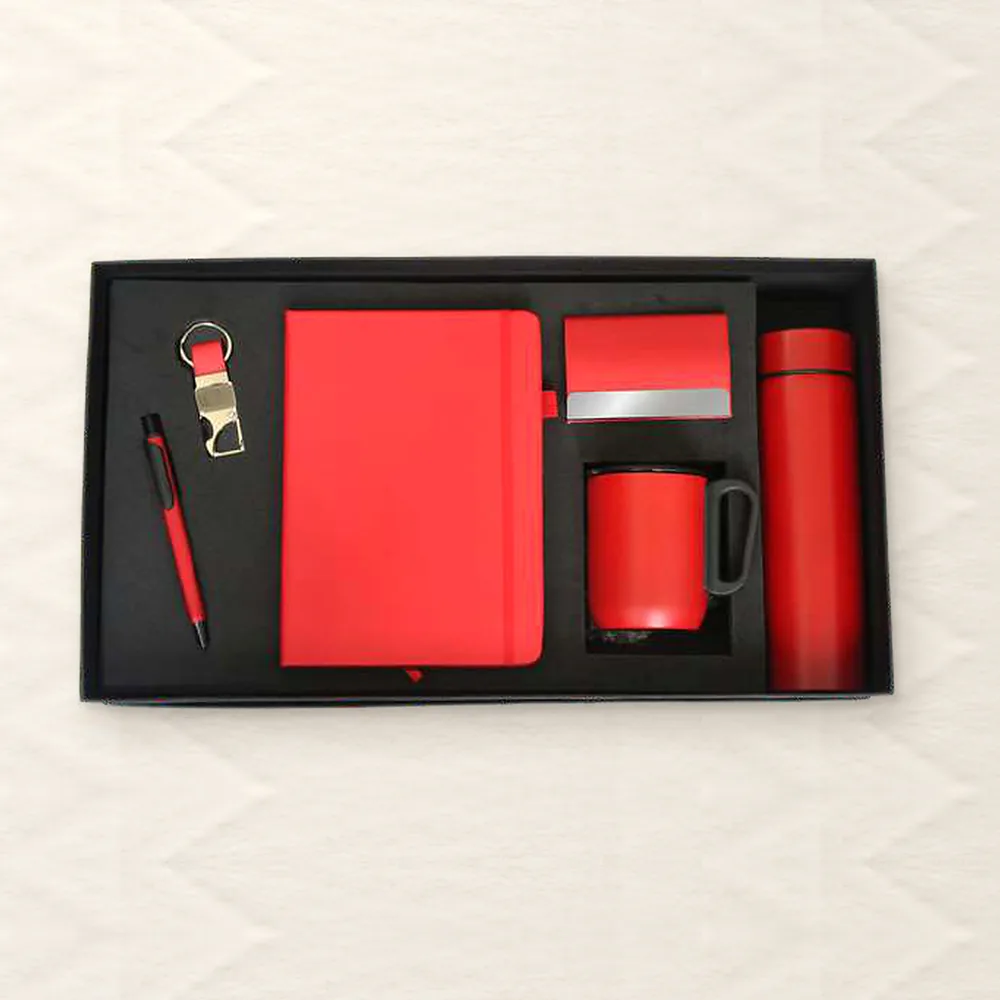 Corporate Gift Set — 6-piece Premium, Red (PIX-CS-6109)