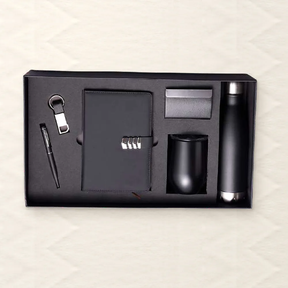 Corporate Gift Set — 6-piece Premium, Black (PIX-CS-6111)