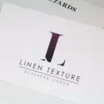 Texture Linen White Visiting Cards