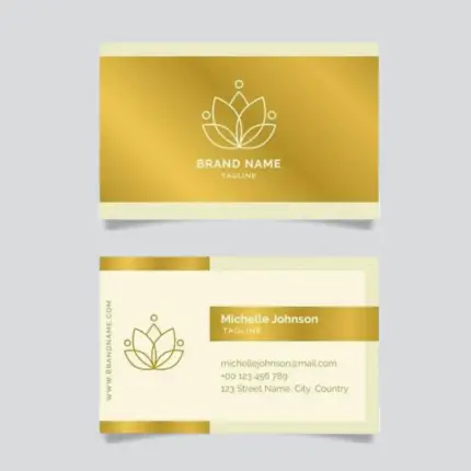 Gold Metallic Visiting Cards