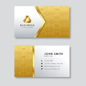 Gold Metallic Visiting Cards