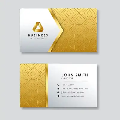 Gold Metallic Visiting Cards