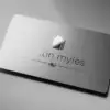 Silver Metallic Visiting Cards