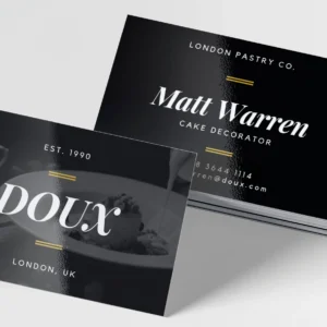 Glossy laminated visiting cards