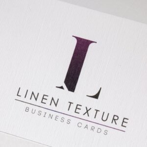Texture Linen White Visiting Cards
