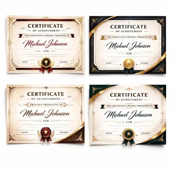 Certificates