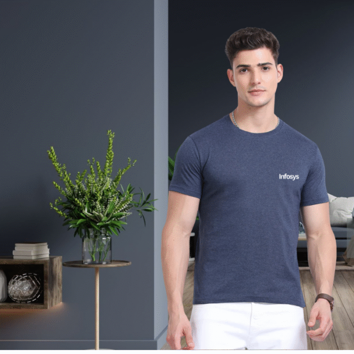 2 Polo  Round Neck T-Shirts 190 GSM (Navy Blue) - Image 2