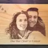 Wooden engraved  Photo Frame