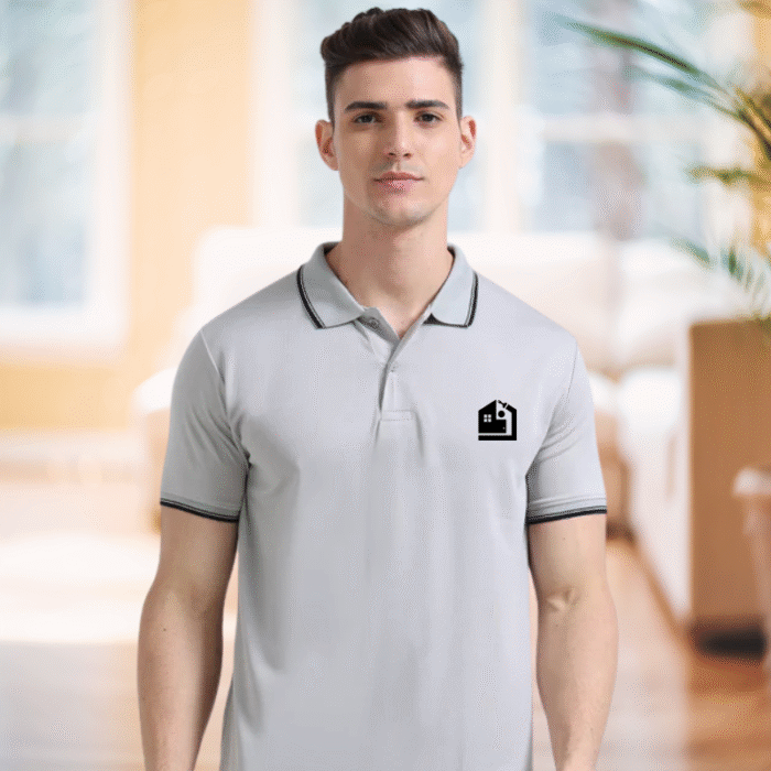 Men's Polo T  Shirt -Grey Melange  ( 190 GSM ) - Image 2