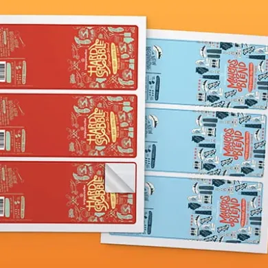 Paper sticker and custom label printing Bangalore — Printigly