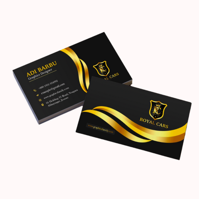 Premium business cards with embossing and foil stamping — Printigly Bangalore