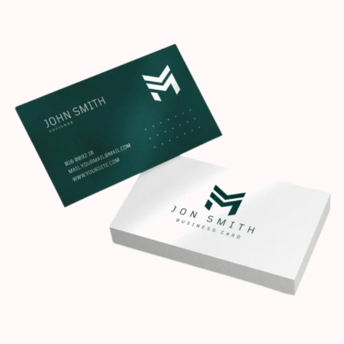 Standard visiting cards printing Bangalore — 300 GSM matte glossy finish