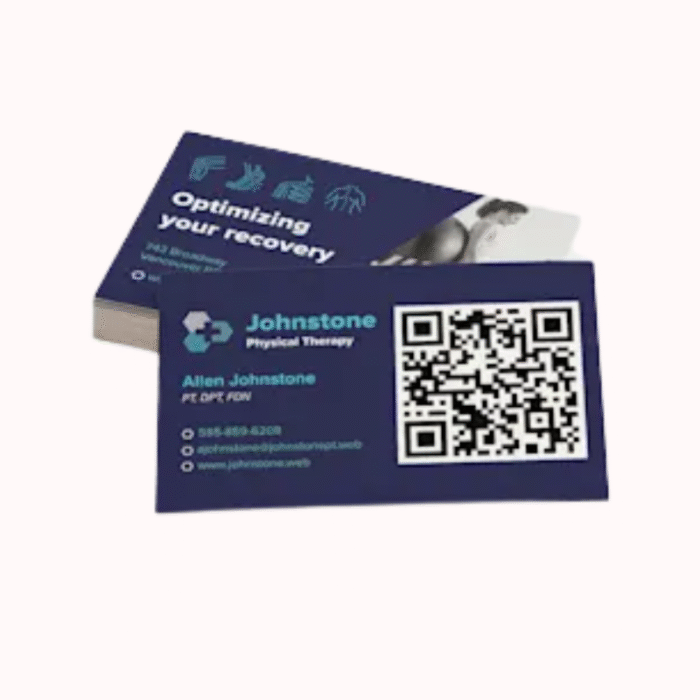 Texture linen white visiting cards printing Bangalore