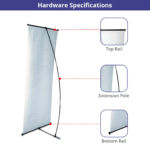 Aluminium L banner stands